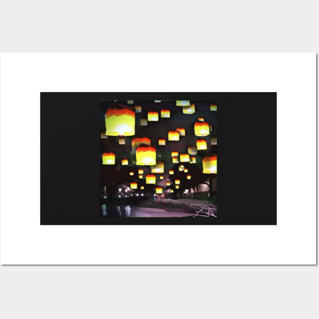 Burning of the midninght lamp Wall Art by TriForceDesign